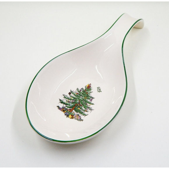 Spode Christmas Tree Porcelain Spoon Rest S3324-A8 - Picture 2 of 12